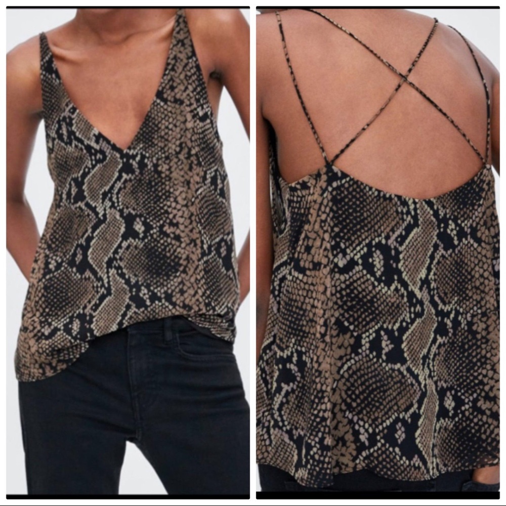 Snake print cami
